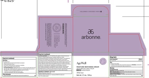 Arbonne AgeWell Moisture Restoring Broad Spectrum SPF 15 Sunscreen 포장