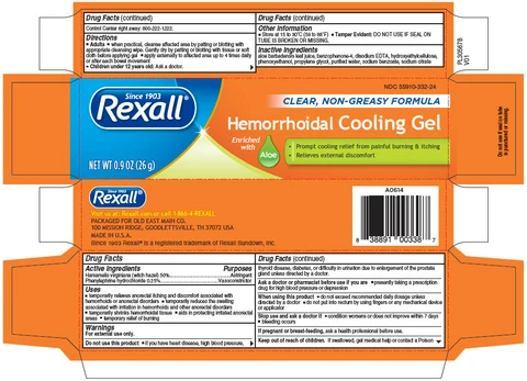 Rexall Hemorrhoidal Cooling Gel packaging
