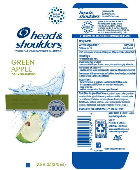 Head and ShouldersGreen Apple packaging