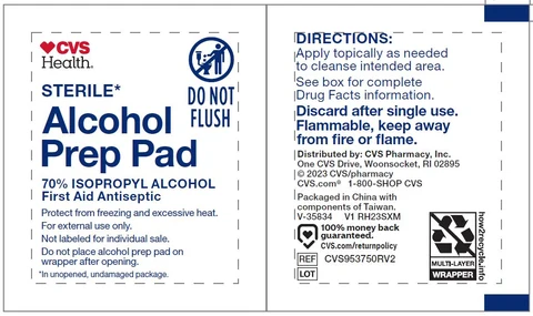 CVS Alcohol Prep packaging