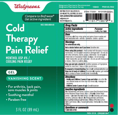 Walgreens Cold Pain Relief packaging