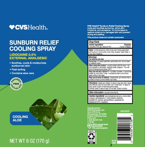 CVS Health Sunburn Relief Cooling 포장