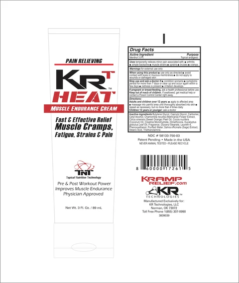 KRT HEAT Muscle Endurance Cream 포장