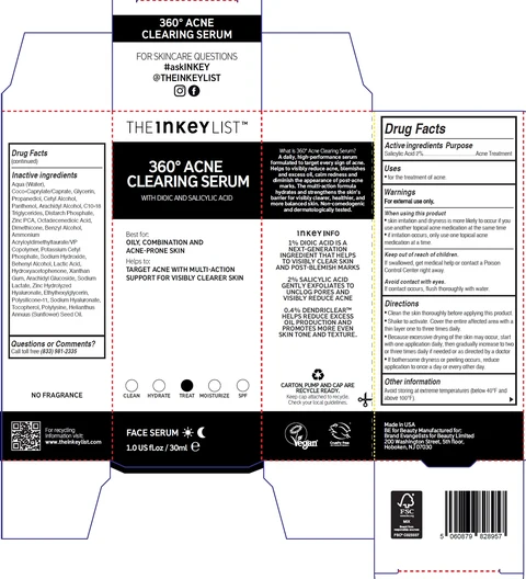 The Inkey List 360 Acne Clearing Serum packaging