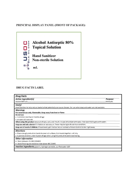 Alcohol Antiseptic 80% Topical Solution packaging