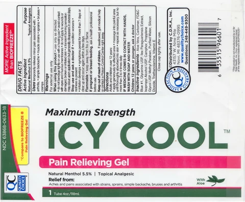 Icy Cool Maximum Strength 포장