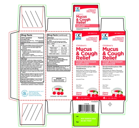 Childrens Mucus and Cough Relief packaging