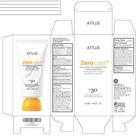 ANUA ZERO-CAST MOISTURIZING FINISH SUNSCREEN 포장