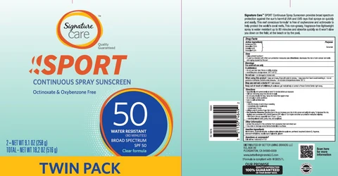 SIGNATURE CARESPORT SPF 50 SUNSCREEN 포장