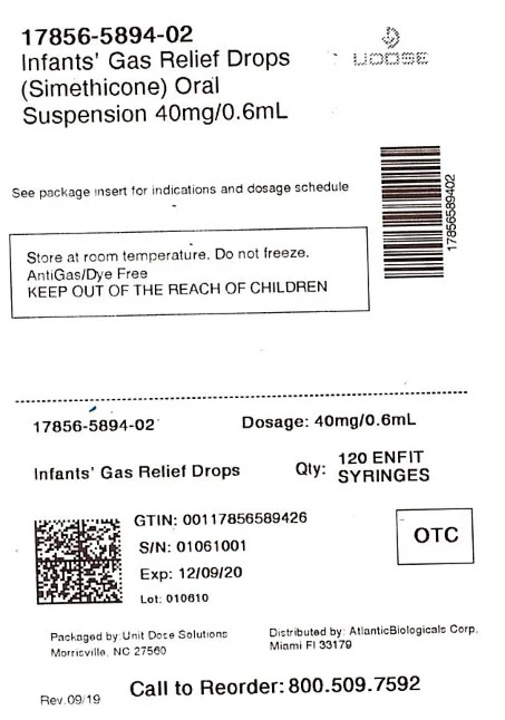 Infants Gas Relief packaging