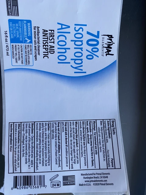 70% Isopropyl Alcohol PE 1L 포장