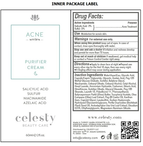 CelestyAcne Series Purifier Cream 포장