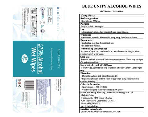 Blue Unity Alcohol Wipes 포장