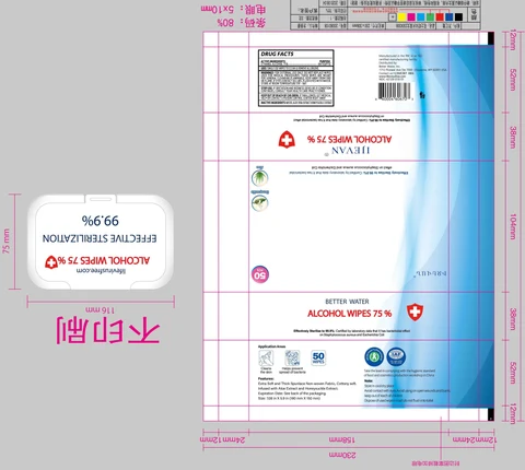 ALCOHOL WIPES 75% 포장