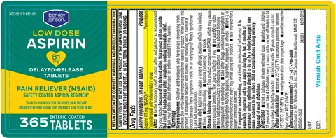 Low Dose Aspirin packaging