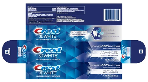 Crest 3D WhiteAdvanced Triple Whitening 포장