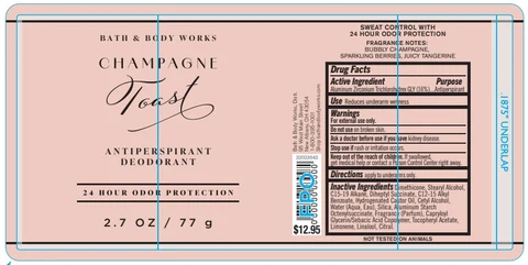 Antiperspirant DeodorantChampagne Toast 포장