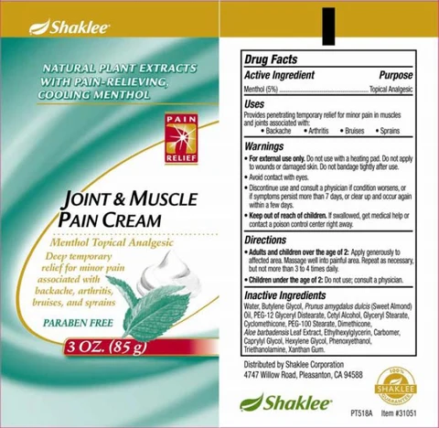 Joint and Muscle Pain packaging