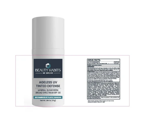 Ageless UV Tinted Defense Mineral Sunscreen Broad Spectrum SPF30 포장