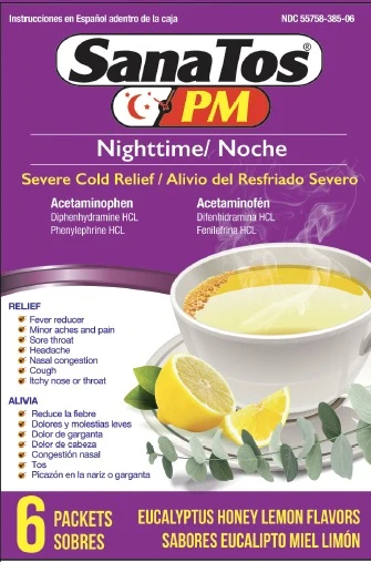 SanaTosSevere Cold Relief Nighttime 포장