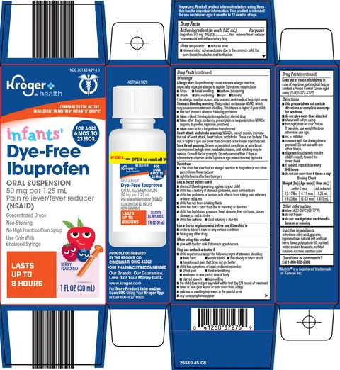 infants dye free ibuprofen packaging