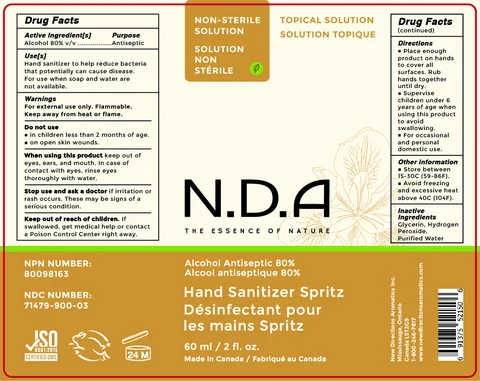 Label_Hand Sanitizer Spritz 60 mL