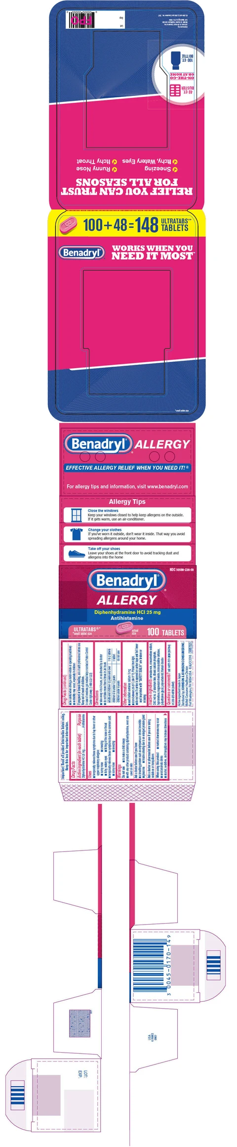 Benadryl 포장