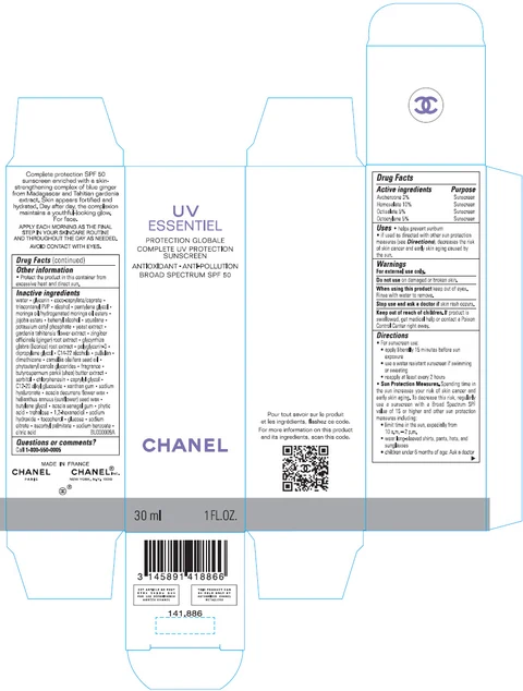 UV ESSENTIEL COMPLETE UV PROTECTION SUNSCREEN ANTIOXIDANT ANTI-POLLUTION BROAD SPECTRUM SPF 50 포장