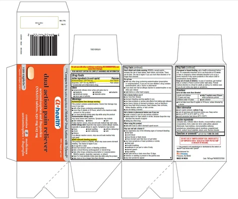dual action pain reliever packaging