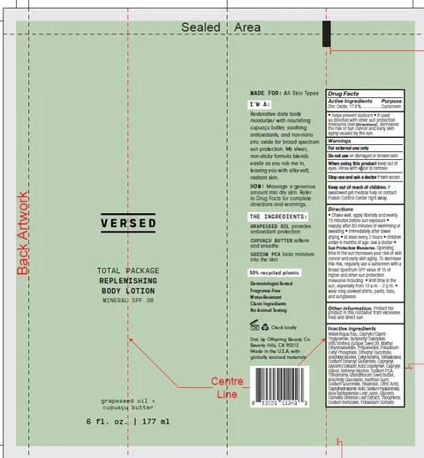 Versed SPF 30 Replenishing Body Mineral 포장