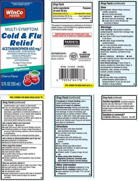 Cold and Flu ReliefMulti Symptom Nighttime 포장