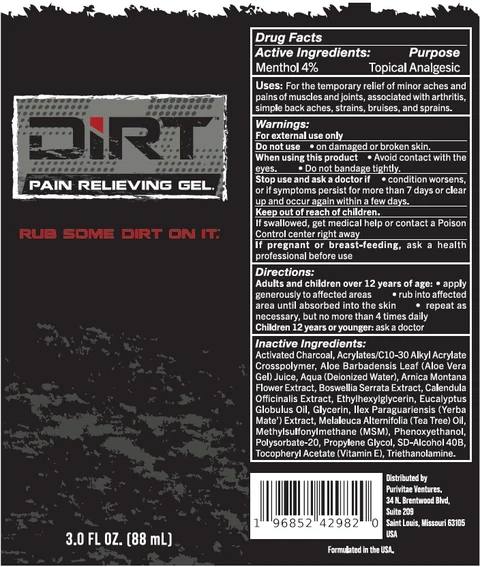 DIRT Pain Relieving Gel 포장