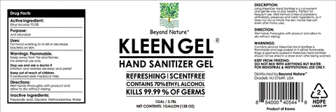 Kleen Gel 포장