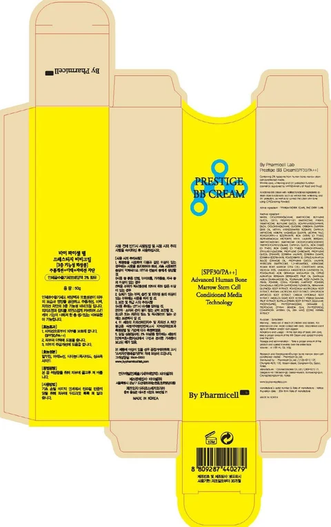 By Pharmicell Lab Prestige BBSPF30 PA PLUS PLUS packaging