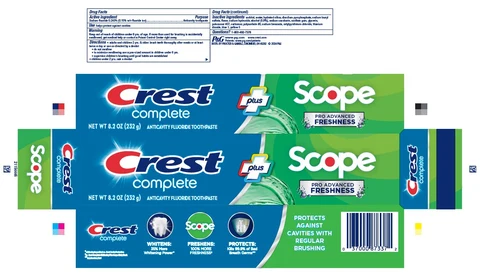 Crest Complete plusScope Pro Advanced Freshness 포장