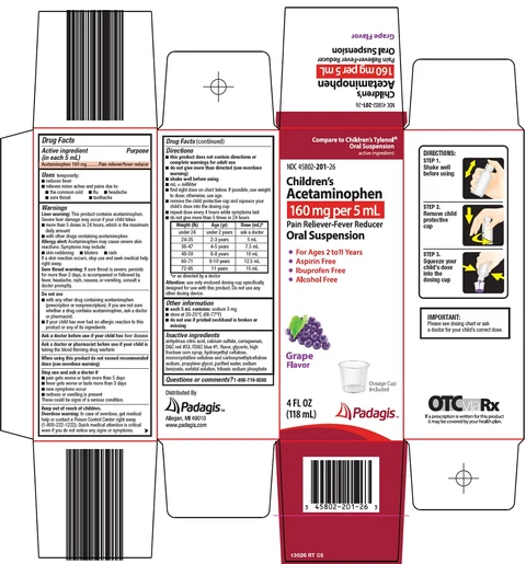 Childrens Acetaminophen packaging