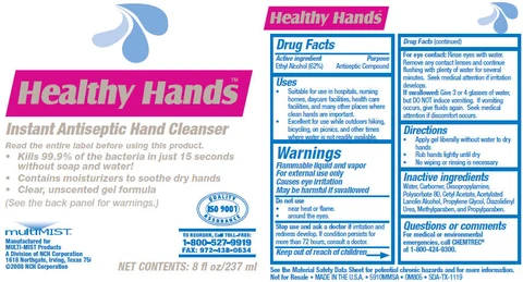 Healthy Hands Instant Antiseptic Hand Cleanser packaging