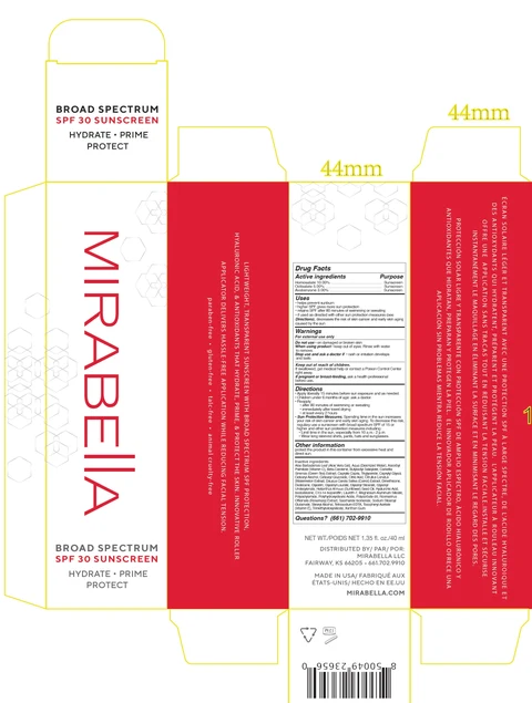 MIRABELLA Broad Spectrum SPF 30 Sunscreen 포장