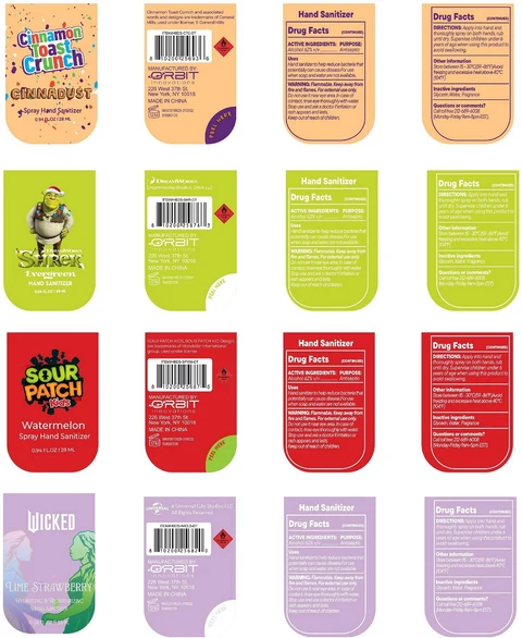 Hand Sanitizer packaging