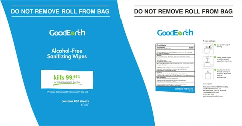Sanitizing Wipes 포장