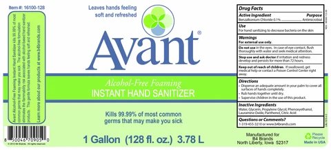 Avant Alcohol-Free Instant Hand Sanitizer 포장