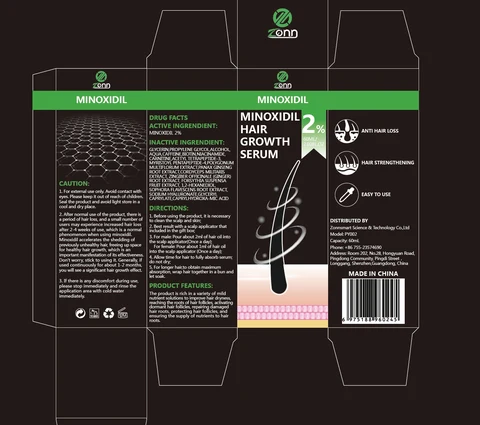 2% Minoxidil hair growth serum 포장