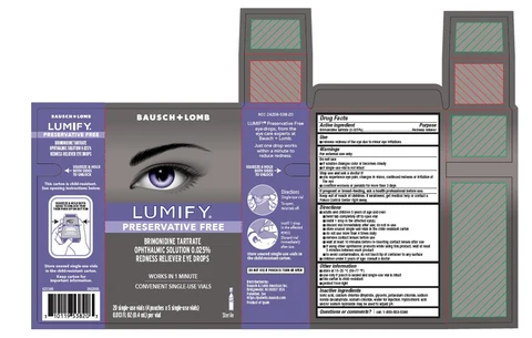 LUMIFY PRESERVATIVE FREE EYE DROPS packaging