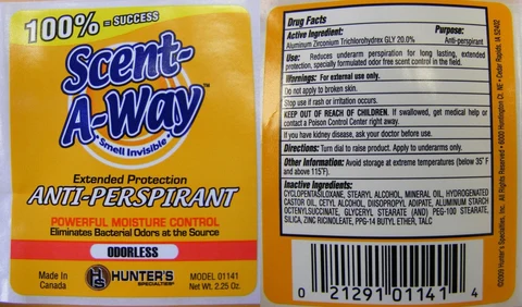 Scent-A-Way Anti-PerspirantExtended Protection 포장