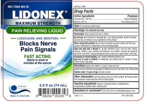 Lidonex packaging