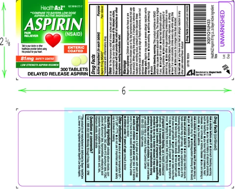 AspirinEnteric Coated 포장