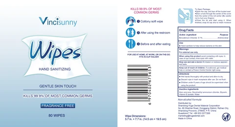 Vincisunny Hand Sanitizing Wipes 포장