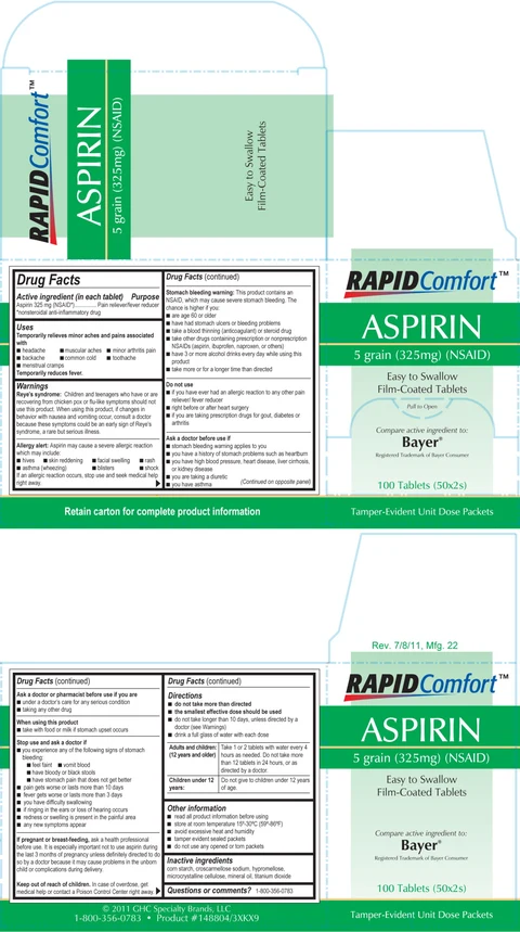 Rapid Comfort Aspirin 포장