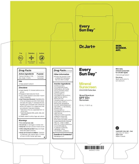 DR.JART EVERY SUN DAY MINERAL SUN SCREEN 포장