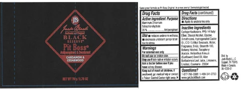 Black Reserve Pit Boss Antiperspirant Deodorant 포장